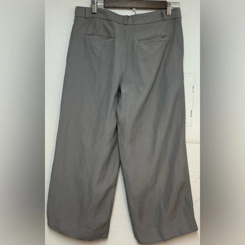 Banana Republic Heritage Collection Viscose Linen Wide-Leg Gray Pants Size 6